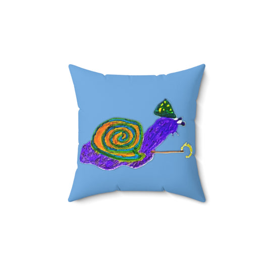 Spun Polyester Wizard Snail Pillow